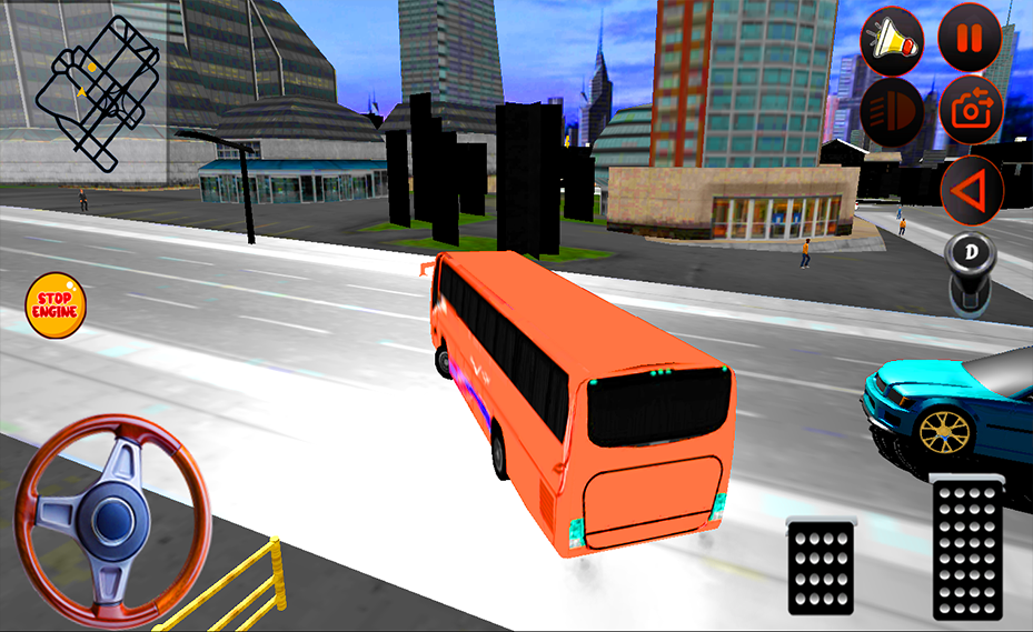 Orange Bus Parking Game