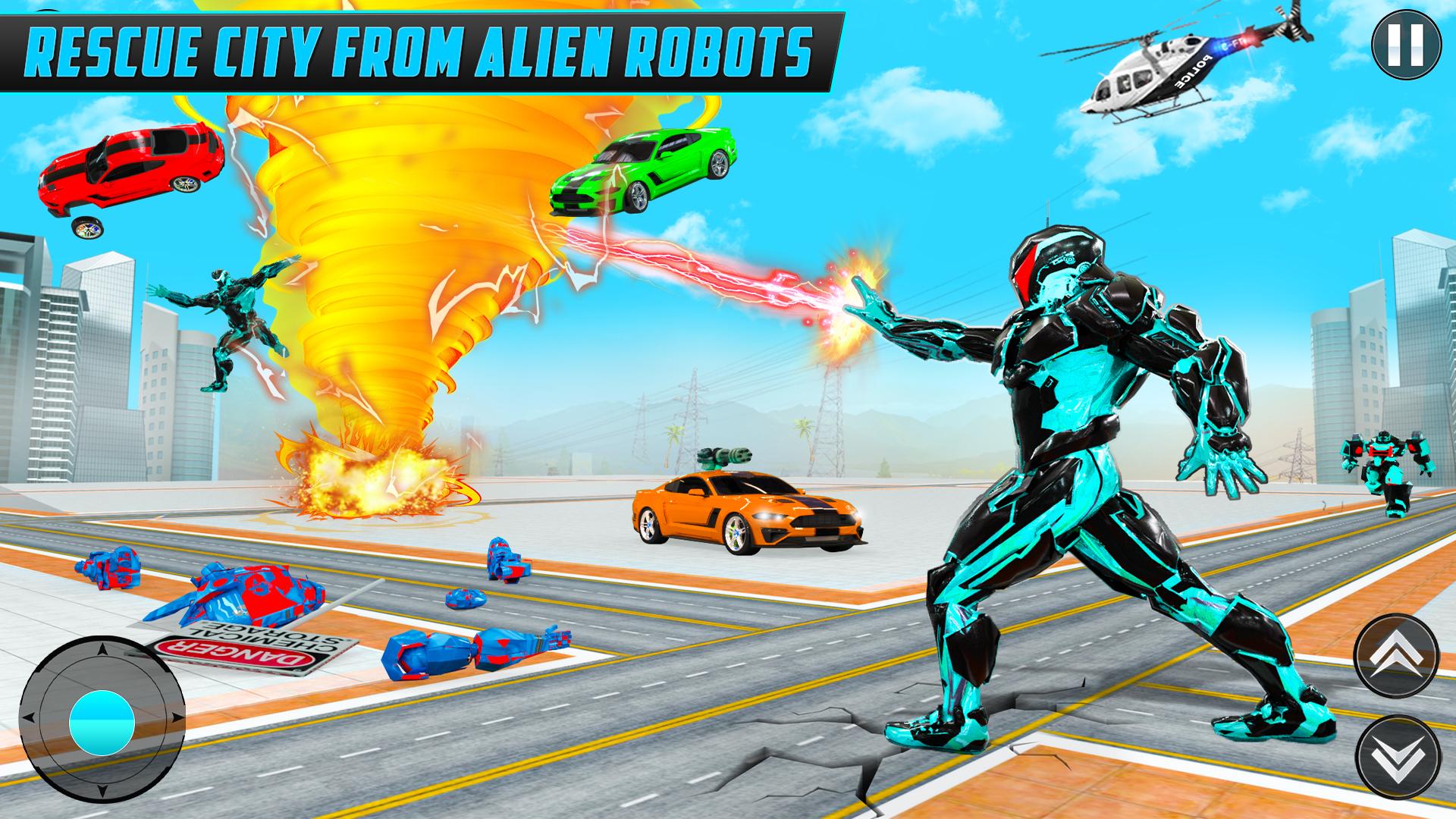 Panther Robot Police Car Games