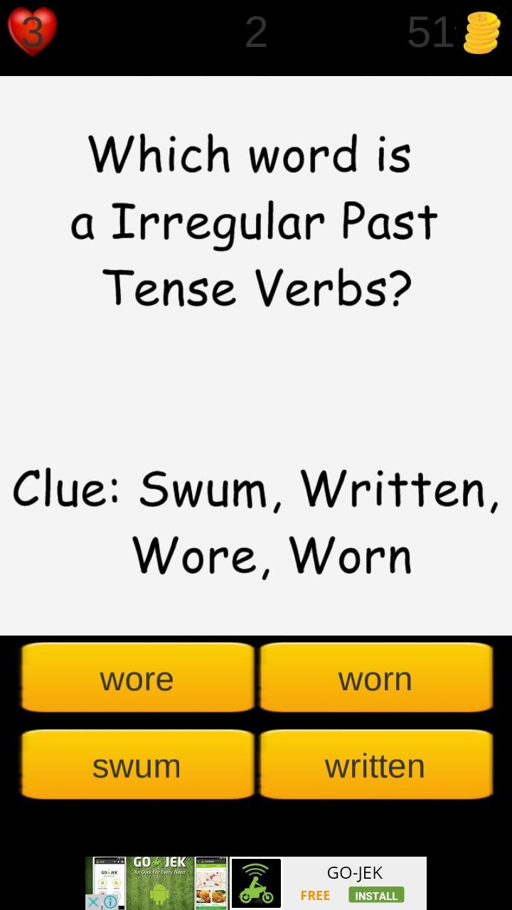 English Irregular Verbs Games