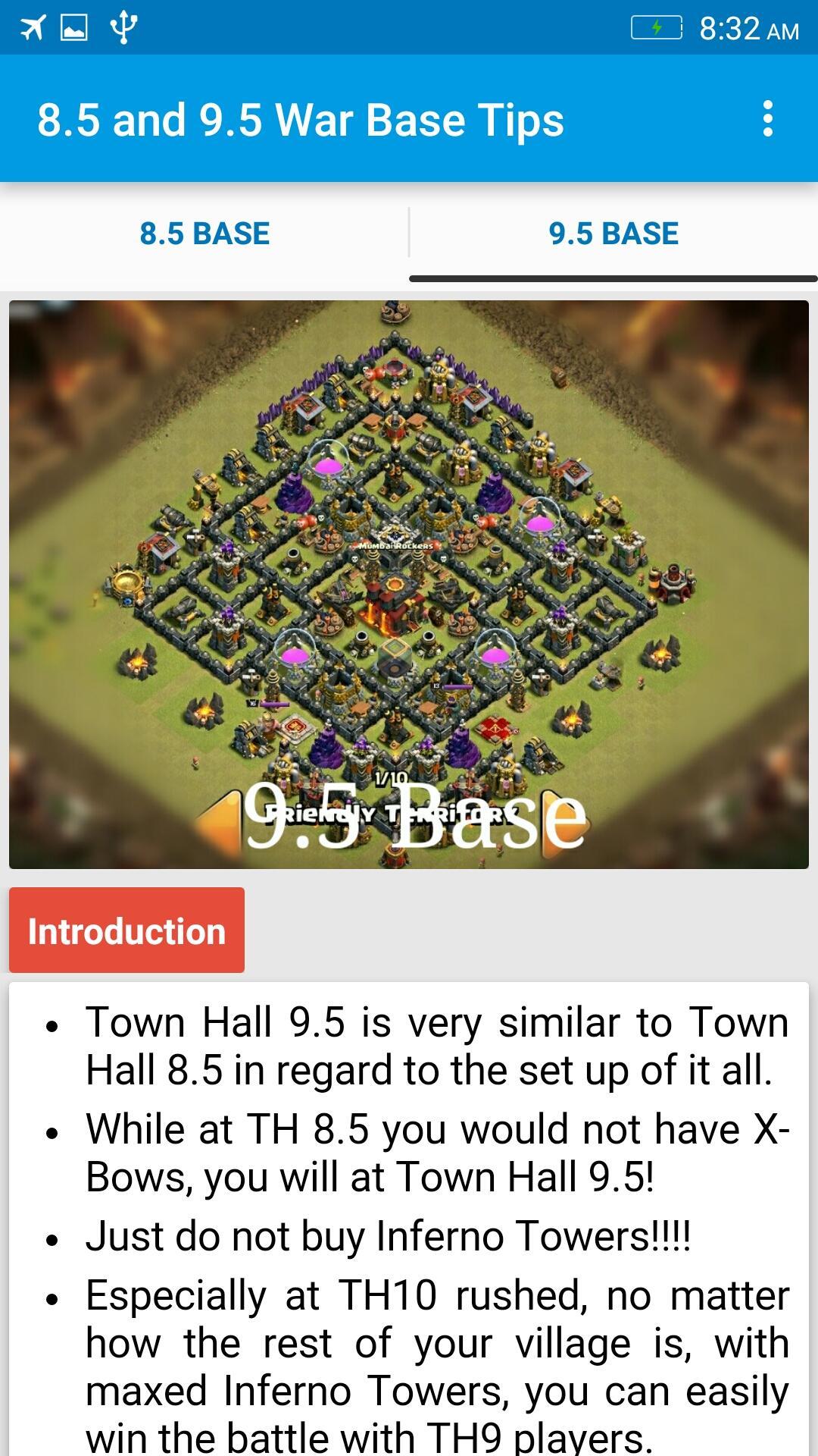 8.5 and 9.5 War Base Tips