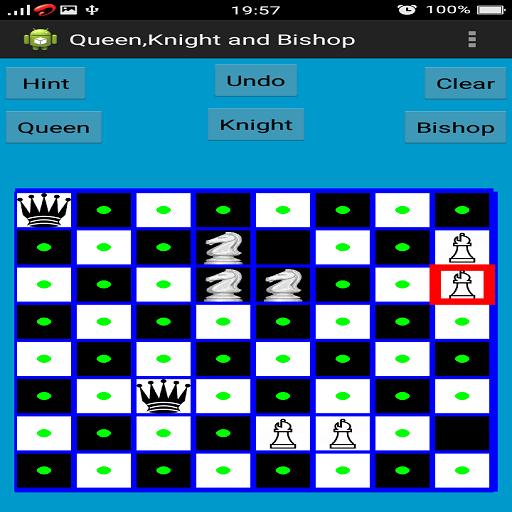 Chess Queen,Knight and Bishop