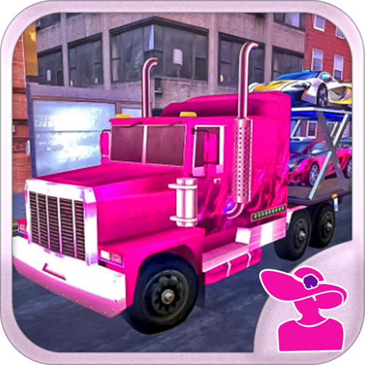 Pink Trailer Truck Car Carrier