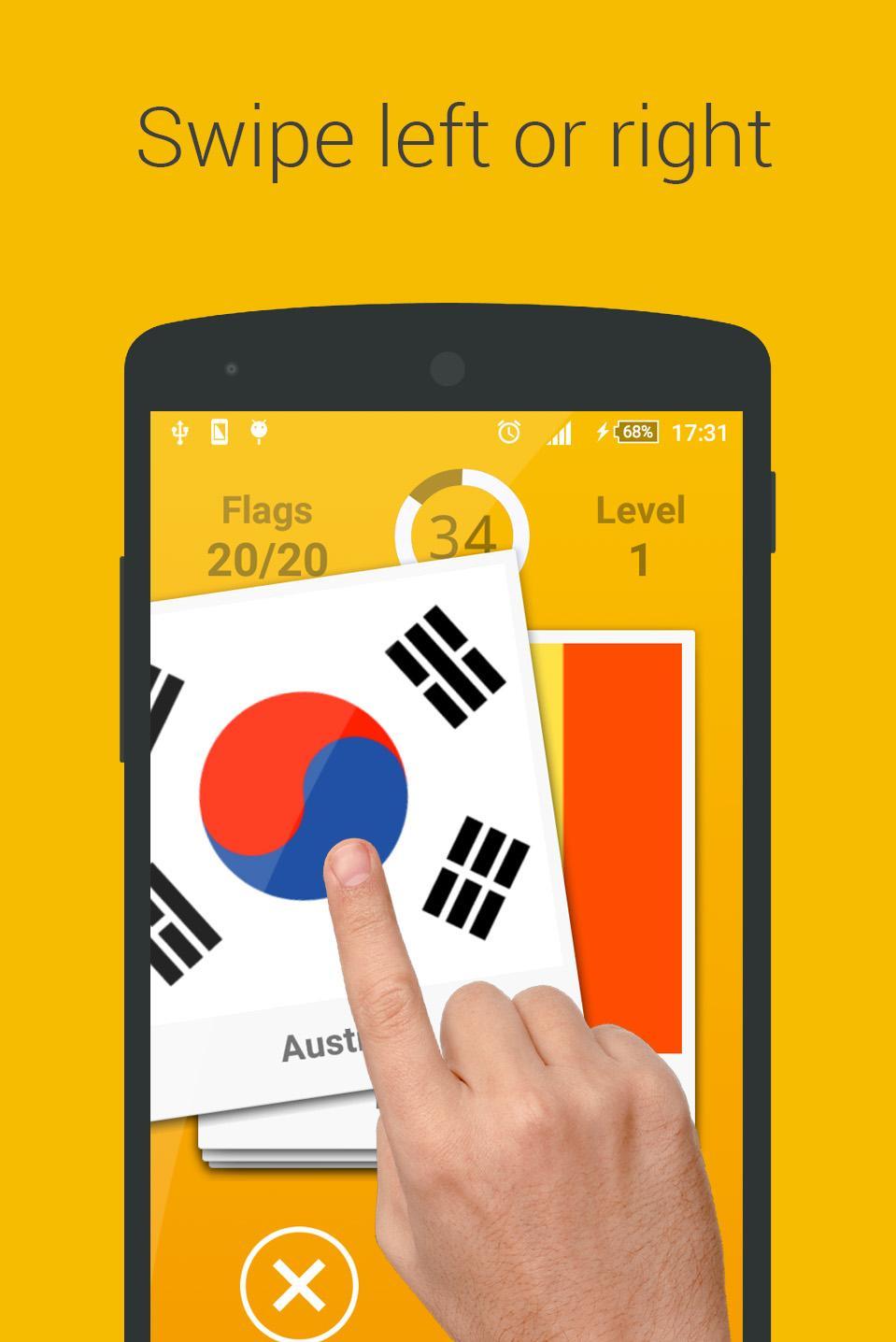 Swipe Flags Quiz